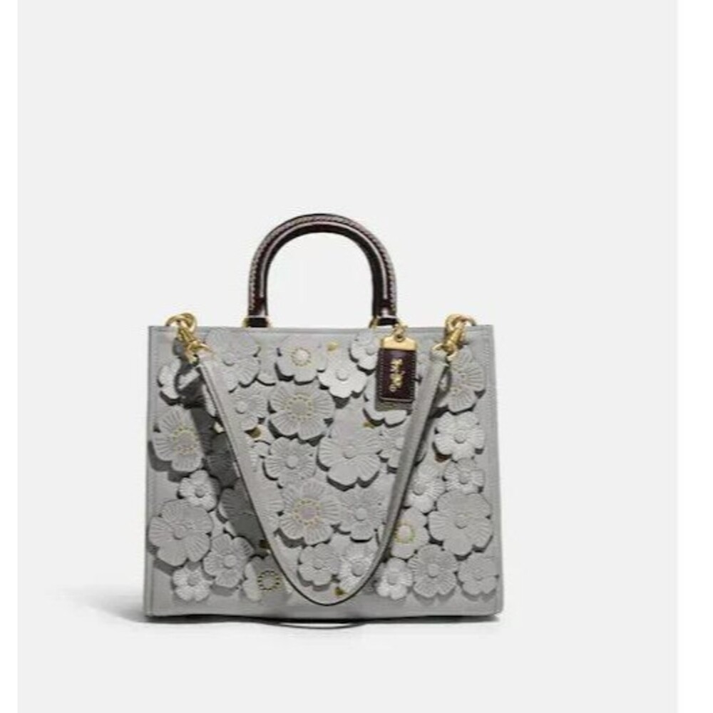 Coach 1941 Tea Rose Colorblock DOVE Grey Gray Rogue satchel tote bag New w/Tags!